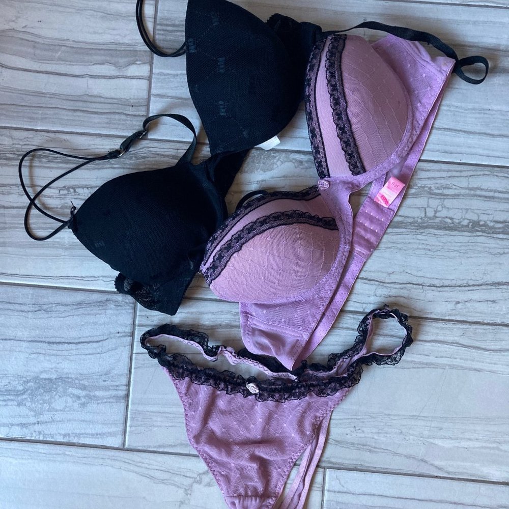 Bra and Panty Set Purple Lace